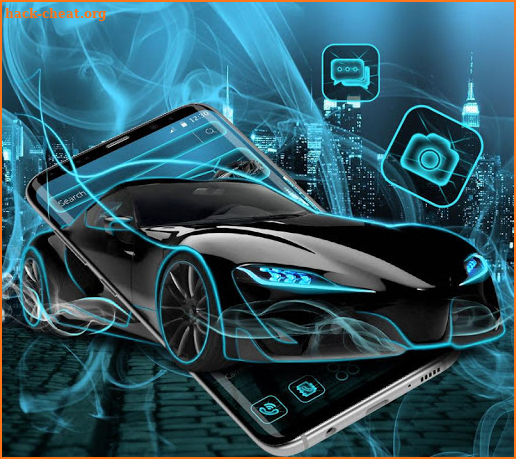 Neon Sports Car Theme screenshot