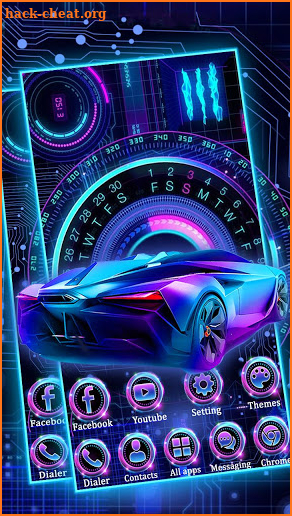 Neon Sports Car Themes HD Wallpapers screenshot