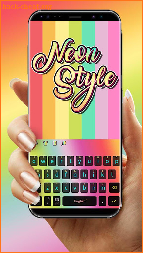 Neon Style Keyboard Theme screenshot
