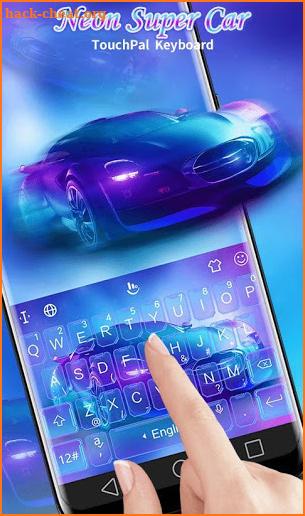 Neon Super Car Keyboard Theme screenshot