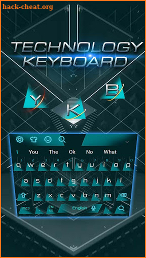 Neon Technology Keyboard Theme screenshot