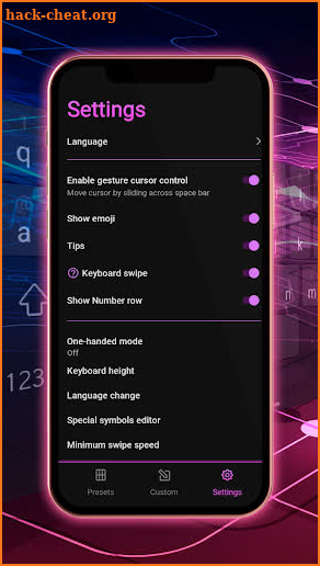 Neon Theme - Android Keyboard screenshot