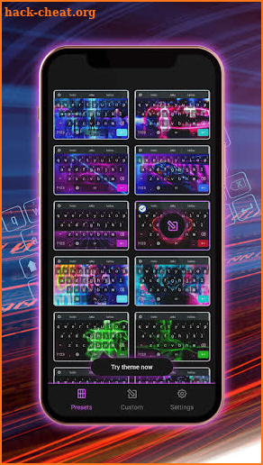 Neon Theme Keyboard screenshot