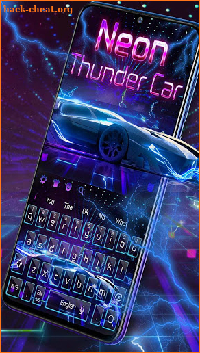 Neon Thunder Car Keyboard screenshot