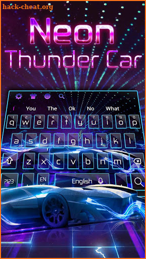 Neon Thunder Car Keyboard screenshot