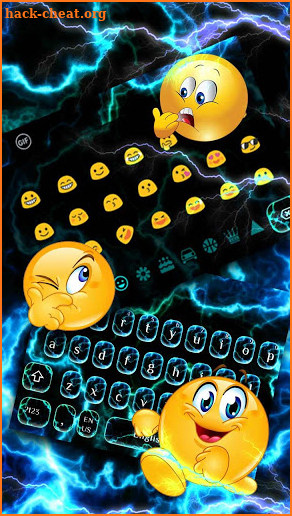 Neon Thunder Dark Keyboard screenshot