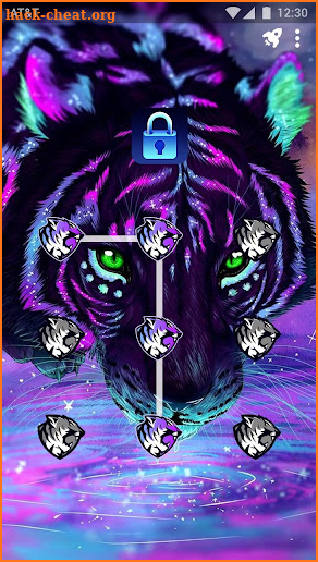 Neon Tiger - App Lock Master Theme screenshot