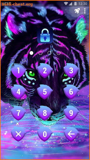 Neon Tiger - App Lock Master Theme screenshot