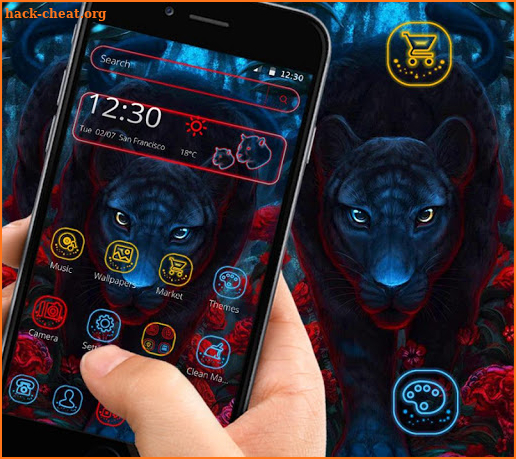 Neon Tiger Black Theme 🐯 screenshot