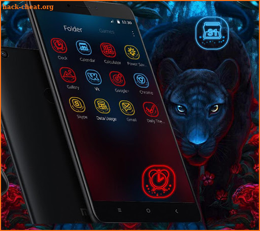 Neon Tiger Black Theme 🐯 screenshot