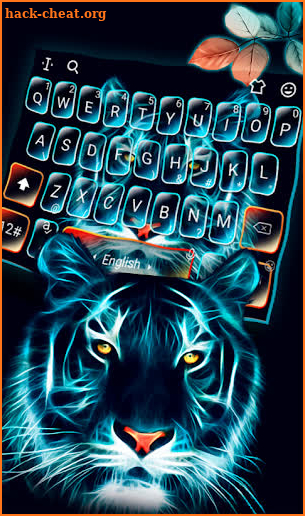 Neon Tiger Blaze Keyboard Theme screenshot