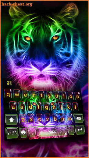 Neon Tiger Keyboard Theme screenshot