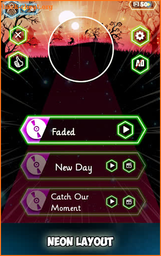 Neon Tiles Hop Color Ball : Forever Dancing Ball screenshot