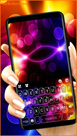 Neon Transparent Keyboard Background screenshot