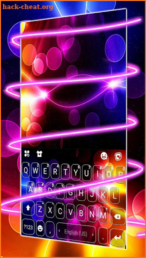 Neon Transparent Keyboard Background screenshot
