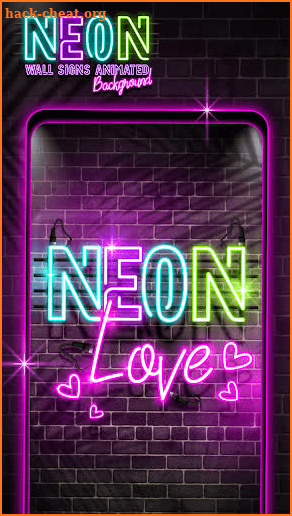 Neon Wall Signs Animated Background screenshot