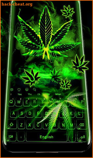 Neon Weed Keyboard Theme screenshot
