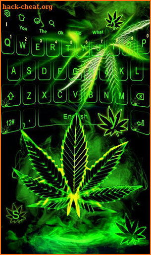 Neon Weed Keyboard Theme screenshot