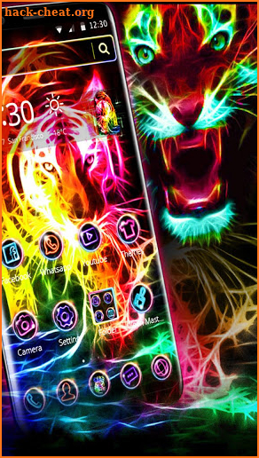 Neon Wild Tiger Theme screenshot