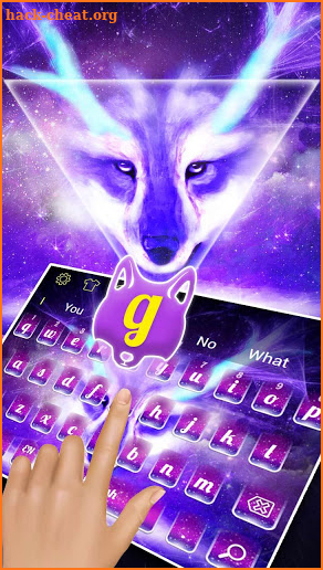 Neon Wolf Keyboard Theme screenshot