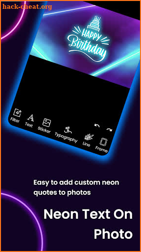 NeonPics Photo Editor: Neon Text, Brush & Sticker screenshot