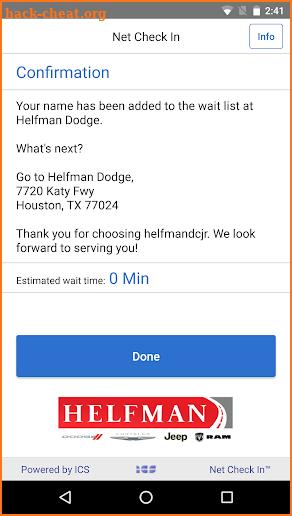 Net Check In - Helfman DCJR screenshot