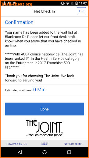 Net Check In - The Joint screenshot