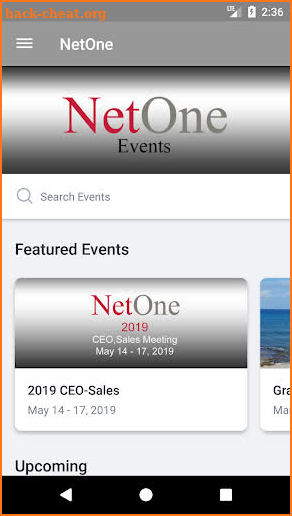 NetOne Events screenshot