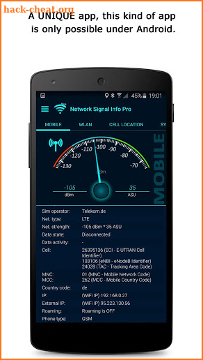 Network Signal Info screenshot