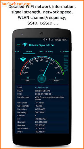 Network Signal Info screenshot