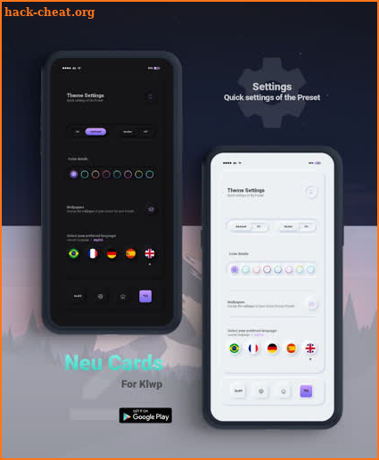 Neu Cards - FOR KLWP screenshot