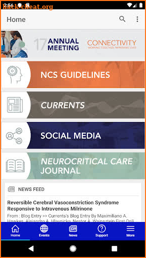 Neurocritical Care Society screenshot