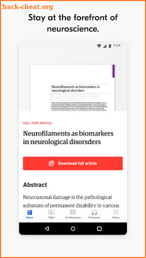 Neurodiem, neuroscience daily screenshot