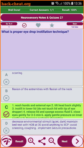 neurosensory Exam Review conce screenshot