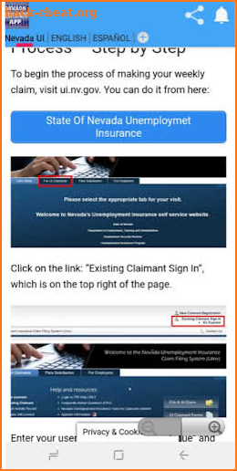 Nevada Unemployment App screenshot