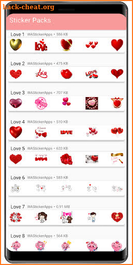 New amor stickers for WAStickerApps love 2020 screenshot