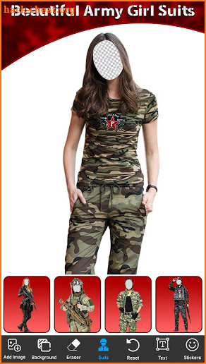 New Army Photo Suit Free Editor screenshot