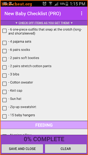 New Baby Checklist (PRO) screenshot