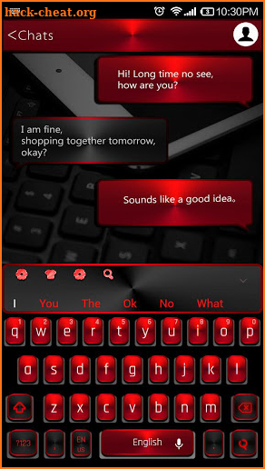 New Black Red Keyboard screenshot