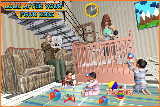 New Born Baby Quadruplets: Mother Sim screenshot