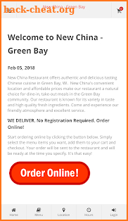 New China Green Bay Online Ordering screenshot