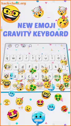 New Emoji Gravity Keyboard Theme screenshot