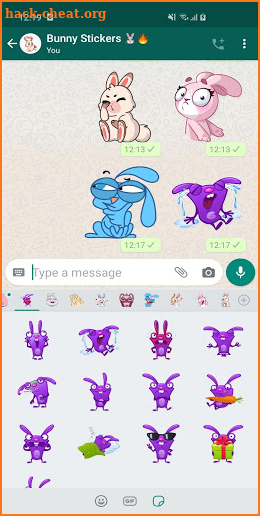 New Funny Bunny Stickers WAStickerApps screenshot