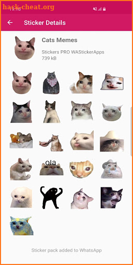 New Funny Cat Memes Stickers WAStickerApps screenshot