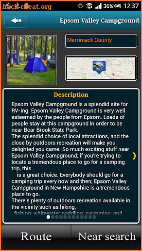 New Hampshire Campgrounds screenshot