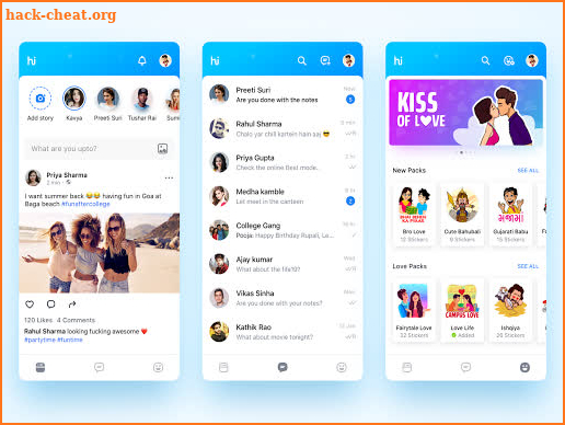 New Hike Messenger, Sticker Chat Messanger Panduan screenshot
