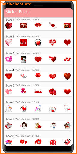 New love stickers for WAStickerApps love 2020 screenshot
