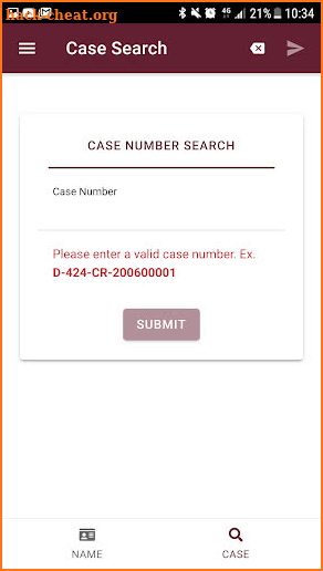 New Mexico Courts Case Lookup screenshot