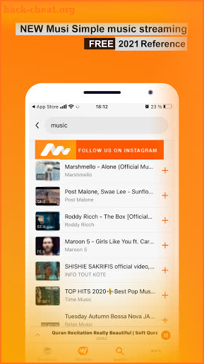 New Musi Simple Music Streaming App Tuttorial screenshot