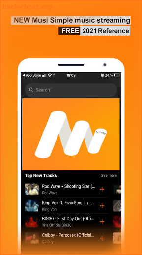 New Musi Simple Music Streaming App Tuttorial screenshot